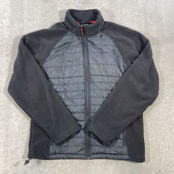 New Balance Mens Medium Black Light Weight Quilted Fleece Jacket‎ - Picture 1 of 6